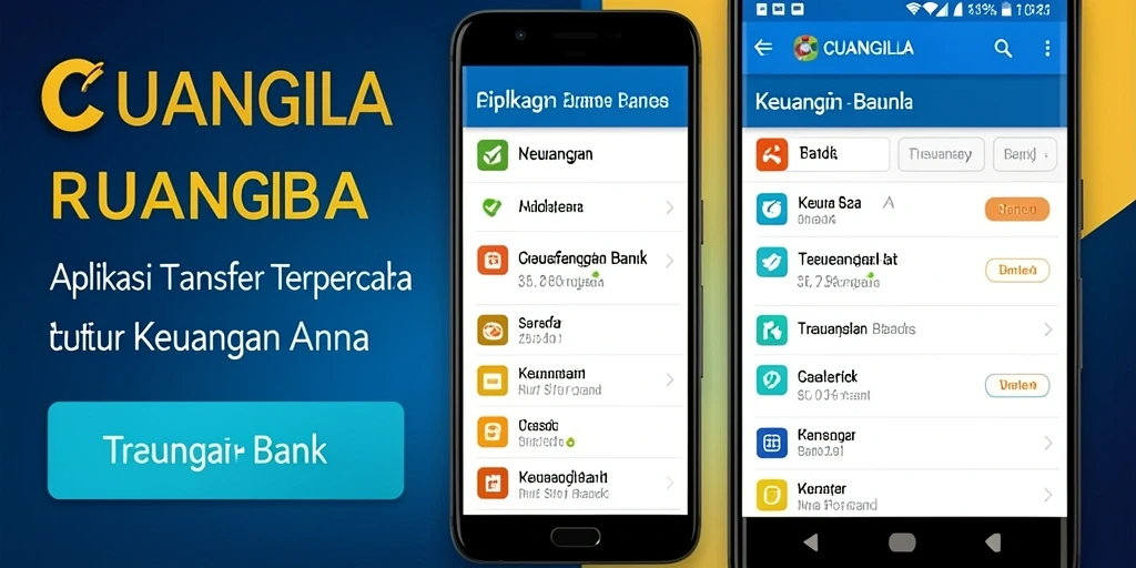 Antarmuka CUANGILA yang sederhana untuk transfer bank.