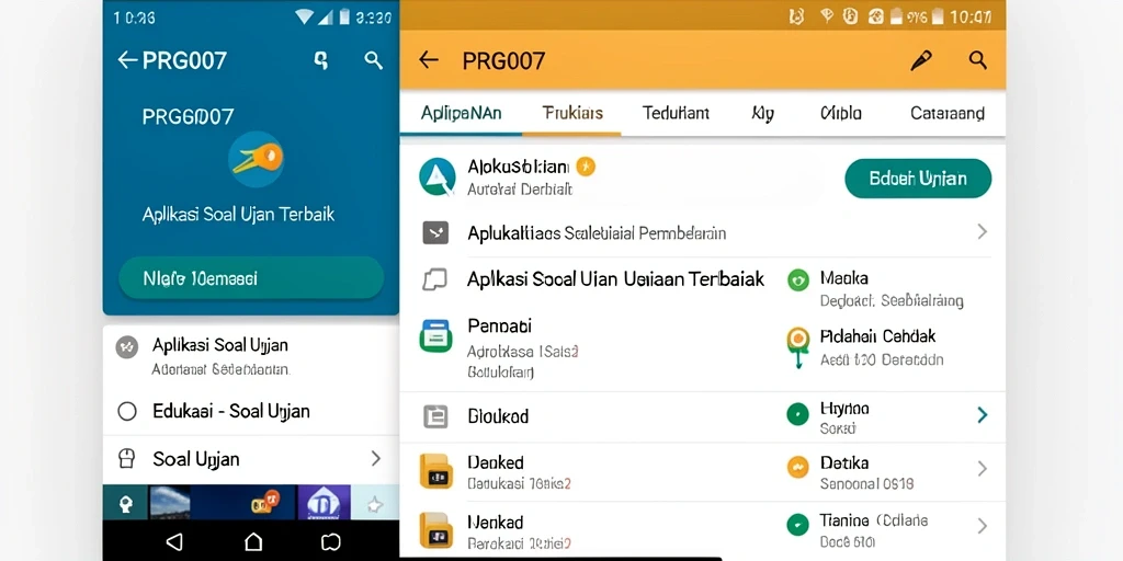 Screenshot antarmuka aplikasi Soal Ujian PRG007.