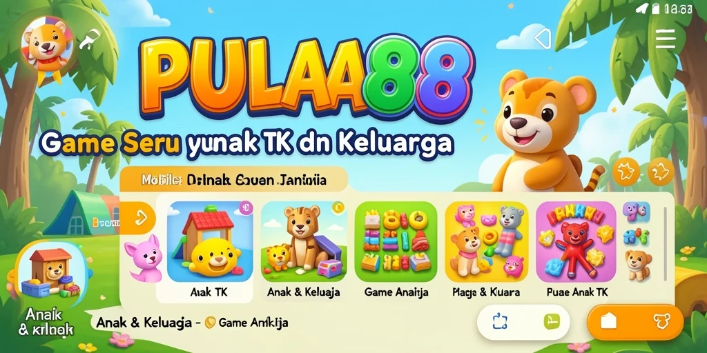 Antarmuka PULAU88 yang menarik dan ramah anak.