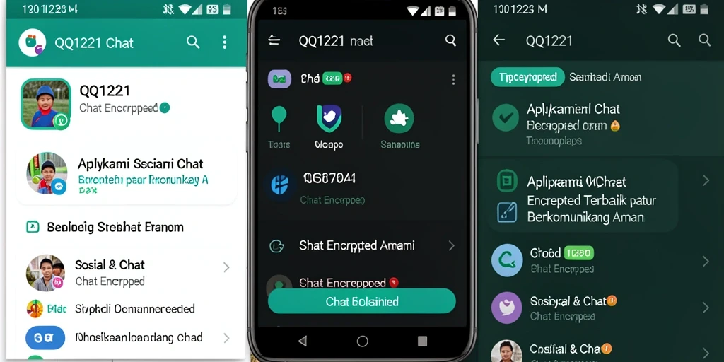 Tampilan antarmuka QQ1221 untuk chatting aman dan nyaman.